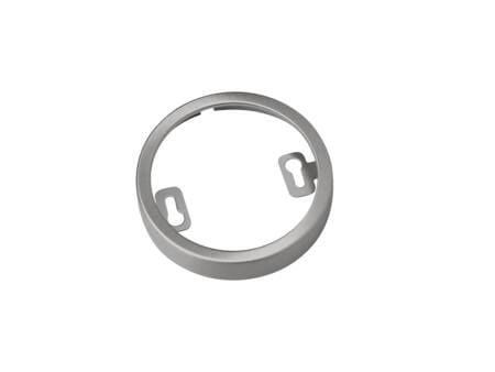 Påbygningsring med lav indbygningshøjde til Thin G2 Børstet stål, til påbygningsmontering. Højde 13 mm, Ø70 mm.