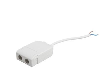 Anslutningsdosa Q-Box Micro 3-pol, tryckklemme med möjlighet till genomlöpning på primärsidan, 3x0,5-2,5. 10 cm kabel på sekundärsidan.