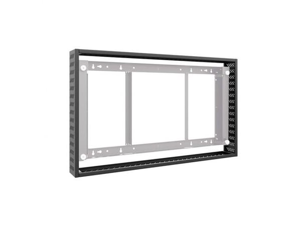 HAGOR - Monteringskomponent (cover set) - for flatpanel - plastikk - svart, RAL 9005 - skjermstørrelse: 55"