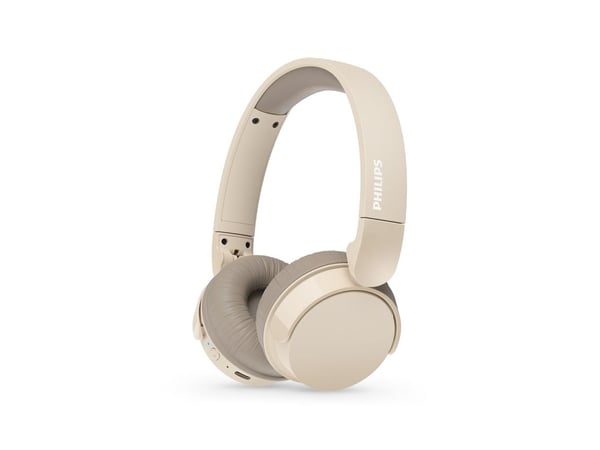 Philips TAH3209BG - Hodetelefoner med mikrofon - over-øret-montering - Bluetooth - trådløs - beige