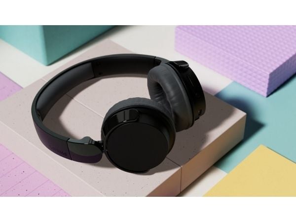 Philips TAH3209BK - Hodetelefoner med mikrofon - over-øret-montering - Bluetooth - trådløs - svart