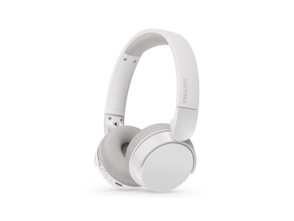 Philips TAH3209WT - Hodetelefoner med mikrofon - over-øret-montering - Bluetooth - trådløs - silkehvit