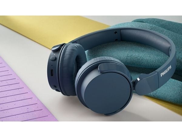 Philips TAH4209BL - Hodetelefoner med mikrofon - over-øret-montering - Bluetooth - trådløs - blå