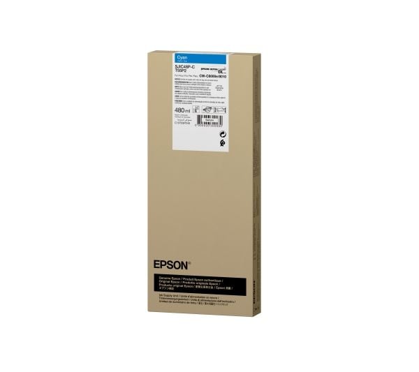 Epson T55P2 - 480 ml - cyan - original - boks - blekkpakke - for EPL C8000E
