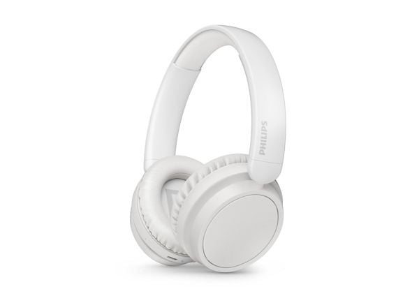 Philips TAH5209WT - Hodetelefoner med mikrofon - over-øret-montering - Bluetooth - trådløs - hvit