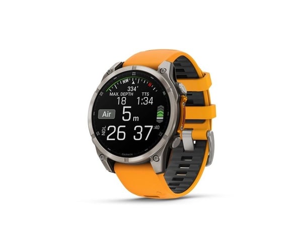 Garmin fenix 8, 3,56 cm (1,4"), AMOLED, berøringsskjerm, 32 GB, Wi-Fi, GPS (satellitt)
