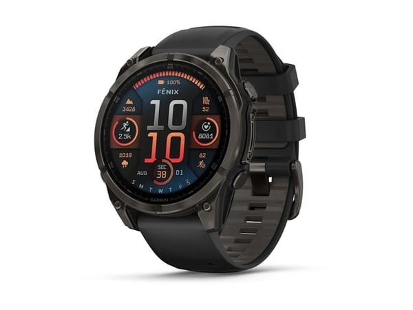 Garmin fenix 8, 3,56 cm (1,4"), AMOLED, berøringsskjerm, 32 GB, Wi-Fi, GPS (satellitt)