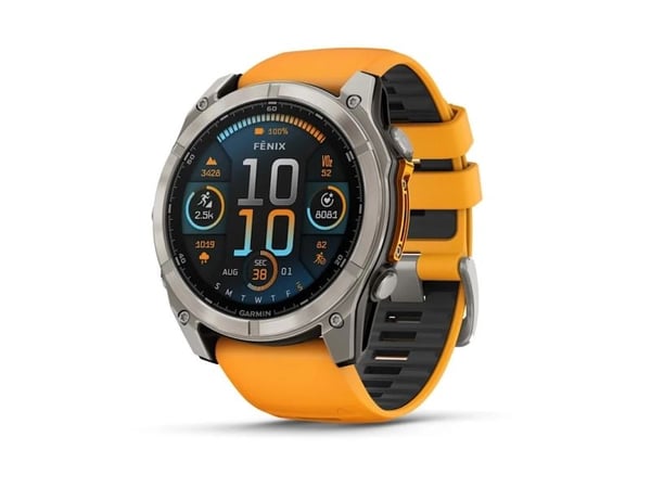 Garmin Fenix 8, 3,56 cm (1,4"), AMOLED, berøringsskjerm, 32 GB, GPS (satellitt), 76 g
