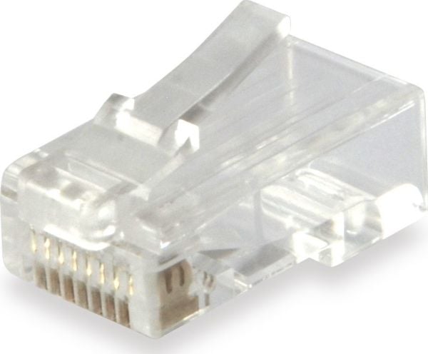 Equip 121144, RJ45, Läpinäkyvä, Muovi, Cat6, Kulta, CE