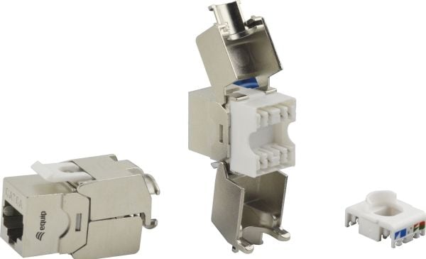 Equip 767222, Flad, Sølv, RJ-45, LSA, Hunstik, 23/26