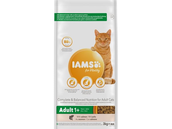 Iams CAT Vitality Adult Salmon 3 kg