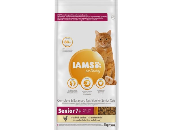 Iams CAT Vitality Senior Chicken 3 kg