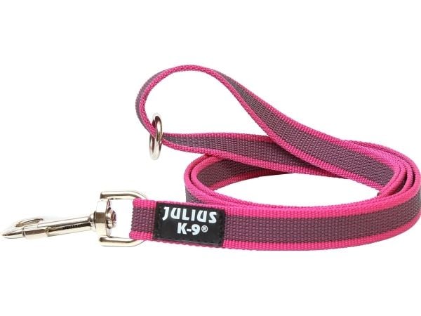 Julius-K9 K9 C&G line, rosa/grå 20 mm/1 m m/handtag