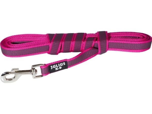 Julius-K9 K9 C&G line, pink/grå 20mm/5m m/håndt