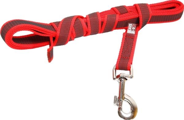 Julius-K9 K9 C&G line, rød/grå 20mm/3m u/håndt