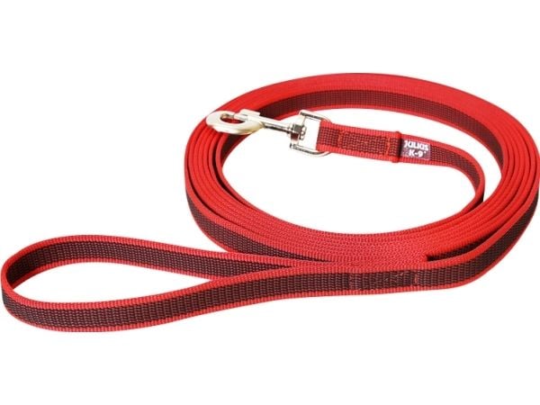 Julius-K9 K9 C&G line, rød/grå 20mm/3m m/håndt