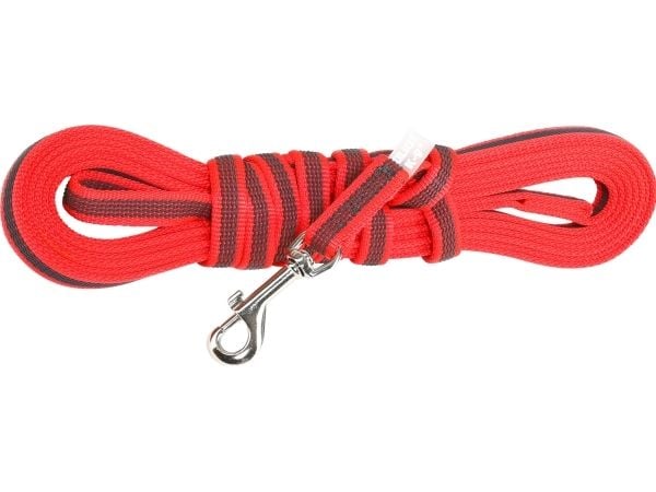 Julius-K9 K9 C&G koppel, röd/grå, 14 mm/5 m, m/handtag, max 30 kg