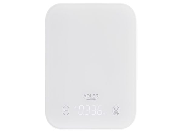 Adler kjøkkenvekt | AD 3181w | LED-display | 1 g inndeling | hvit