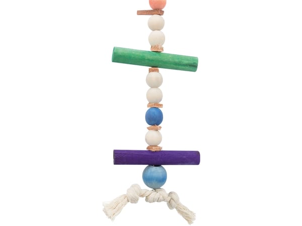 Trixie Træ legetøj med læder & perler, 28 cm