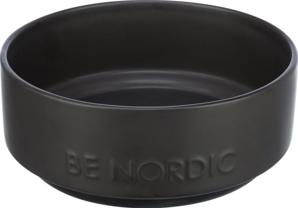 Trixie BE NORDIC bowl, ceramic/rubber, 1.2 l/ø 18 cm, black