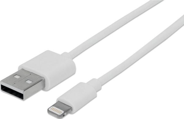 Techly ICOC APP-8WH1, 1 m, Lightning, USB A, Uros, Uros, Valkoinen
