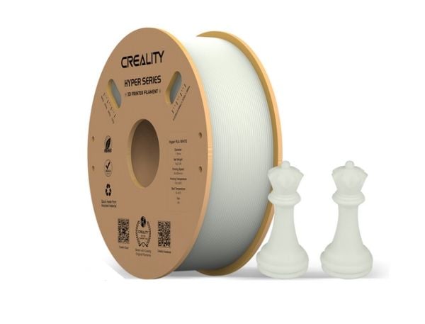 Creality 3D 3301010335. Trykkmateriale: Polyactic acid (PLA), Trykkfarger: Hvit, Merkekompatibilitet: Creality 3D. Vekt: 1 kg, diameter: 1,75 mm. A...