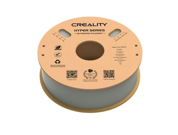 Creality 3D 3301010335. Trykkmateriale: Polyactic acid (PLA), Trykkfarger: Hvit, Merkekompatibilitet: Creality 3D. Vekt: 1 kg, diameter: 1,75 mm. A...