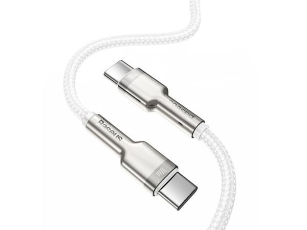 Baseus CATJK-D02, 2 m, USB C, USB C, 0,48 Gbit/s, Vit