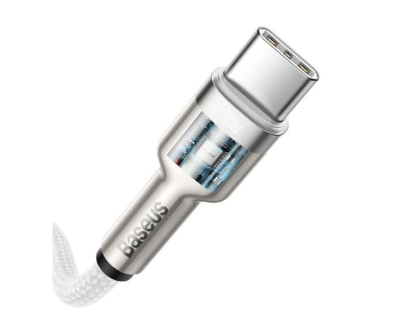Baseus CATJK-D02, 2 m, USB C, USB C, 0,48 Gbit/s, Vit