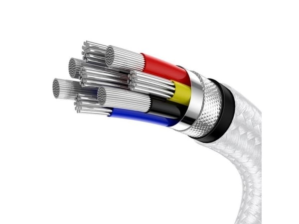Baseus CATJK-D02, 2 m, USB C, USB C, 0,48 Gbit/s, Vit