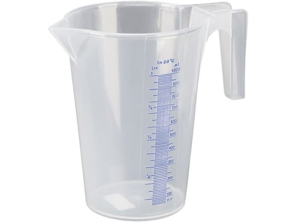 Målebæger 1 ltr. PP m/deling Målebæger 1 ltr. PP m/deling