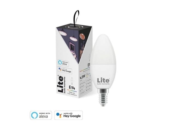 Lite Bulb Moments E14 C35 RGB 2700 - 6500K 4,5W Mælkehvid kertel lyskilde Wi-Fi