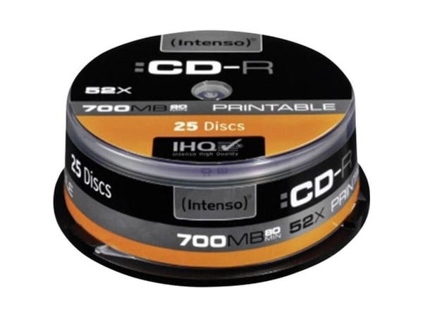 Intenso - 25 x CD-R - 700 MB (80 min) 52x - blekkstråleskrivbar overflate - spindel