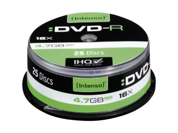 Intenso - 25 x DVD-R - 4,7 GB 16x - kara - kelaaminen