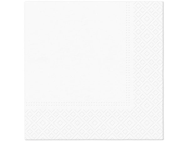 Paw servietter, 330 x 330 mm, hvite, 20 stk
