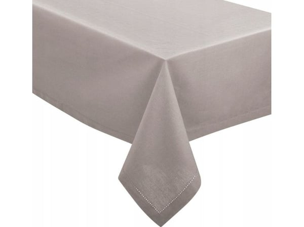 Atmosphera rektangulär bordsduk/duk CHAMBRAY - bomull, grå 140 x 240 cm