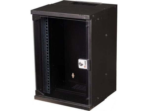 Equip EWM-09-3030-B, Veggmonterbar hylle, 9U, Nøkkellås, 5,93 kg, Sort