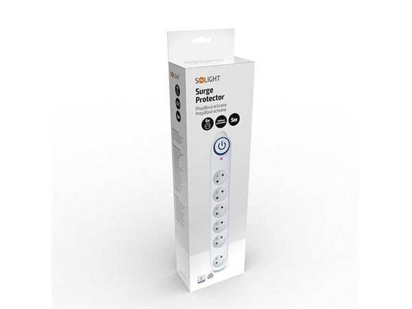 Solight PO64, 150 J, 6 AC-utganger, Type E, 230 V, 10 A, 4500 A