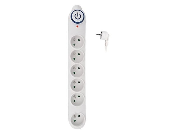 Solight PO62, 150 J, 6 AC-utganger, Type E, 230 V, 10 A, 4500 A