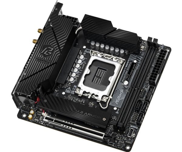 ASRock Phantom Gaming B760I LIGHTNING WIFI - Hovedkort - mini-ITX - LGA1700-sokkel - B760 Chipset - USB 3.2 Gen 1, USB 3.2 Gen 2, USB-C 3.2 Gen 1, ...