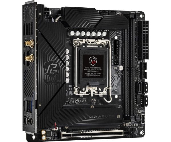 ASRock Phantom Gaming B760I LIGHTNING WIFI - Hovedkort - mini-ITX - LGA1700-sokkel - B760 Chipset - USB 3.2 Gen 1, USB 3.2 Gen 2, USB-C 3.2 Gen 1, ...