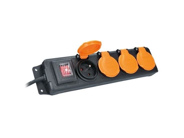 Solight PP332, 3 m, inomhus, Typ E, Typ E, Rak, IP44