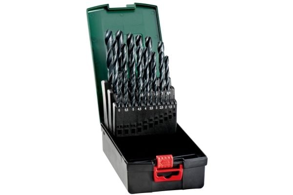 Metabo 627667000, Drill, Konisk bor for metallplatearbeid, Cast steel, Ikke-jernholdig metall, Stål, 118°, Rolled High-Speed Steel (HSS-R), 25 stykker
