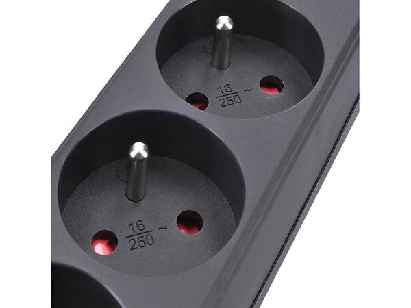 Solight PP28, 3 m, Indoor, Type E, Type E, Angled, IP20