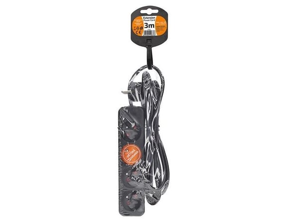 Solight PP28, 3 m, Indoor, Type E, Type E, Angled, IP20