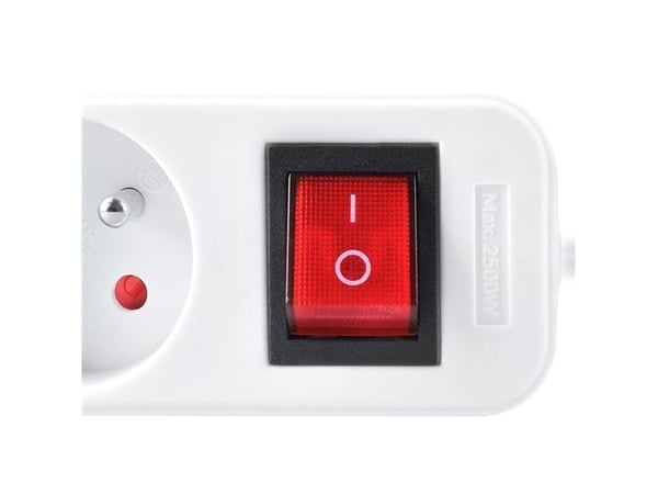 Solight PP51, 2 m, inomhus, Typ E, Typ E, vinklad, IP20