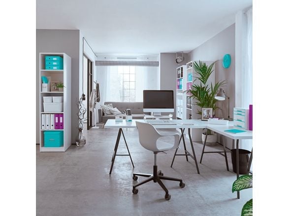 Hæftetang Leitz WOW isblå metallic