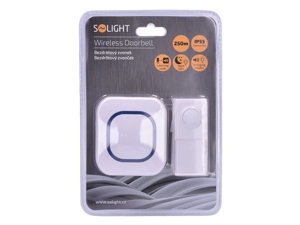 Solight 1L49, Hvit, Trådløs, 433,92 MHz, 250 m, 85 dB, IP55