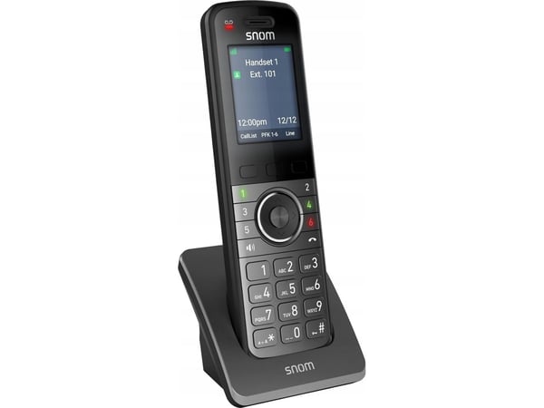 snom M55 - Trådløst ekstra håndsett - med Bluetooth-grensesnitt med anrops-ID - DECT - treveis anropskapasitet - svart
