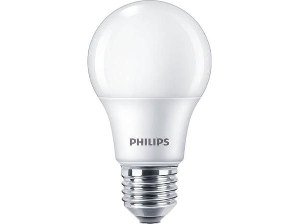 Philips LED - LED - glaserad finish - E27 - 8 W (motsvarande 60 W) - klass F - varmt vitt ljus - 2700 K (paket om 2)